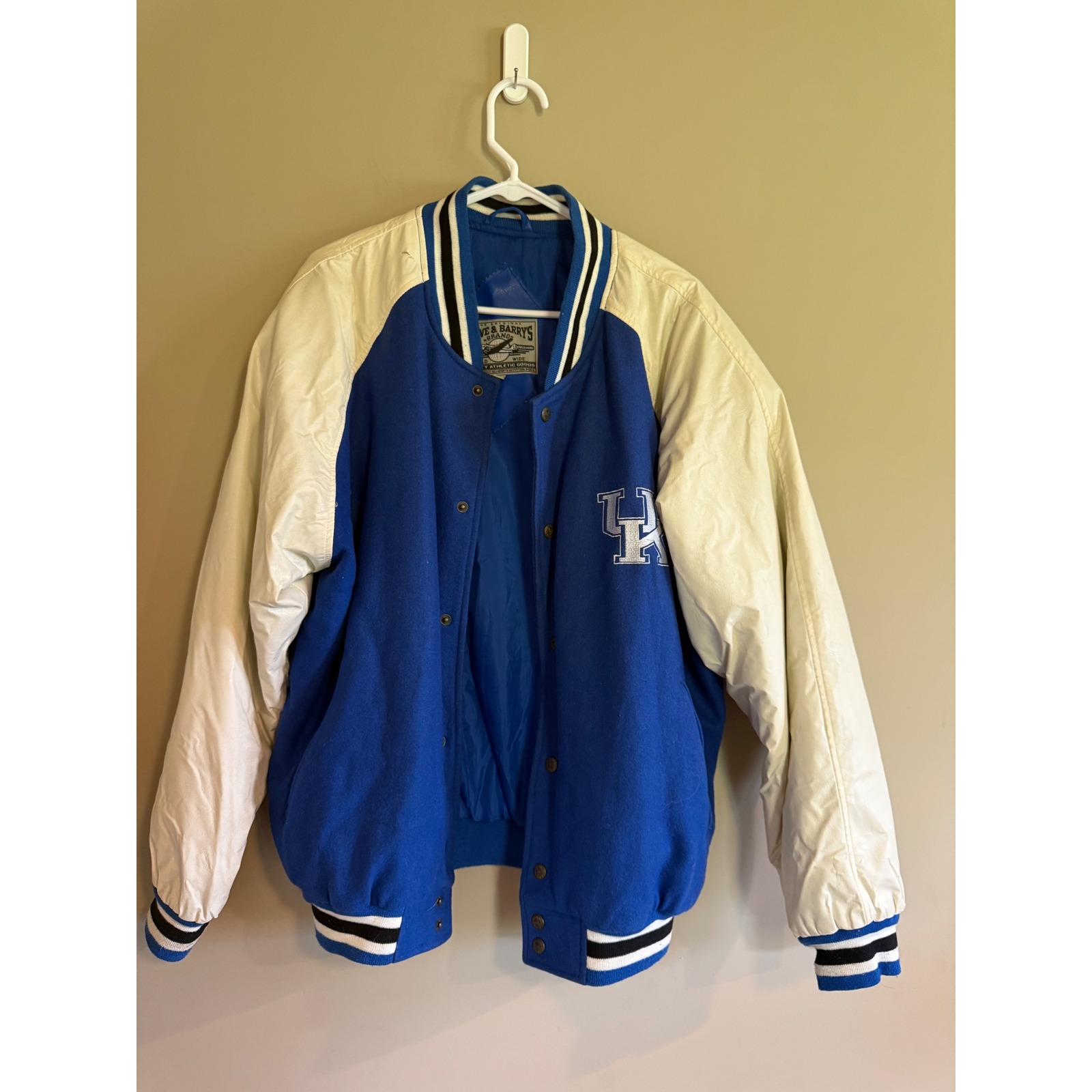 Steve & Barrys University Of Kentucky Varsity Jacket Blue White Mens Large Uk
